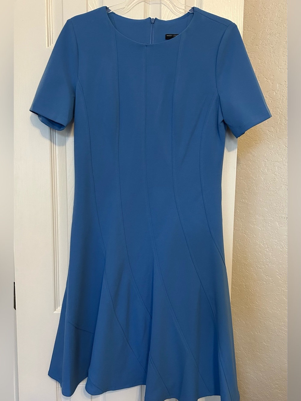 Maggy London Blue Short-Sleeve Fit & Flare Dress